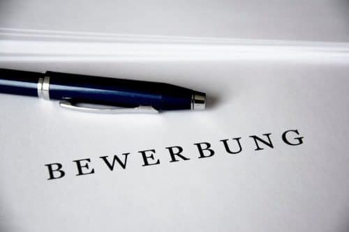 Brief mit Titel Bewerbung